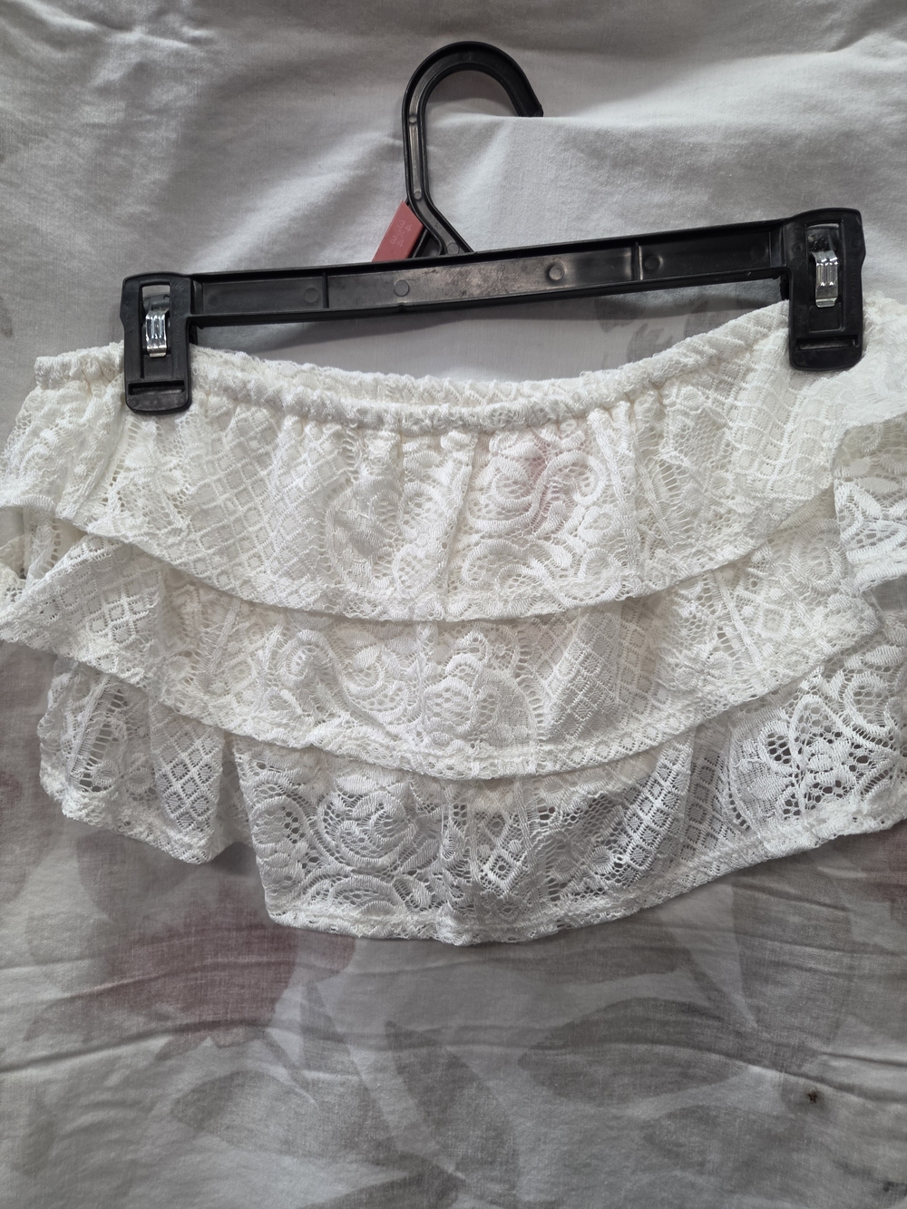 White Lace Tiered Ruffle Blouse - Women's